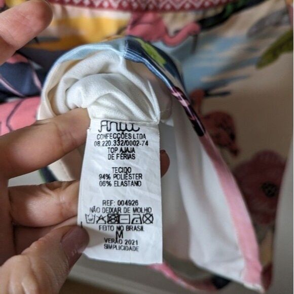 Brazilian flamingo off the shoulder crop top - Picture 5 of 6